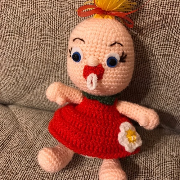Handmade Amirugimi crochet baby pacifier Toy - Picture 2 of 4